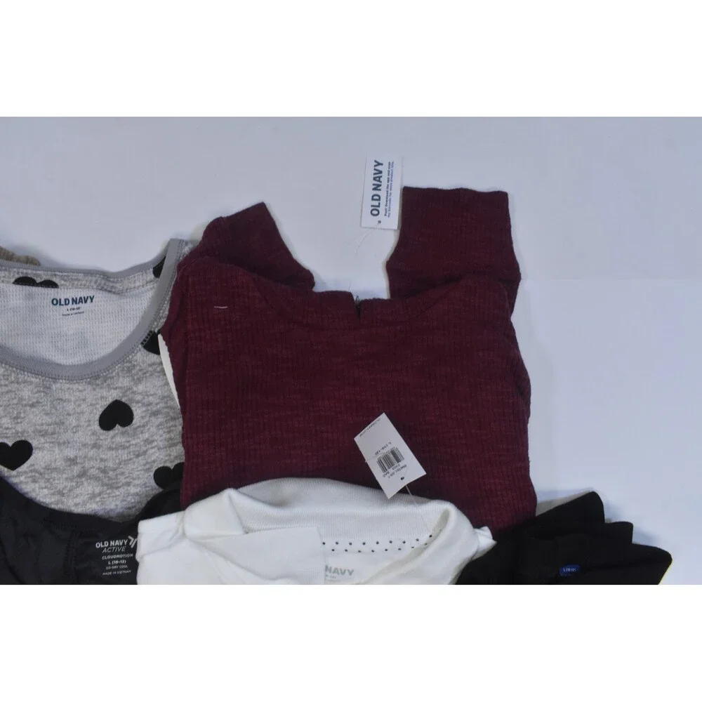 Old Navy Bulk Lot Of 10 Girls Size Large 10/12 Mixed Season Tops Bottoms Shorts